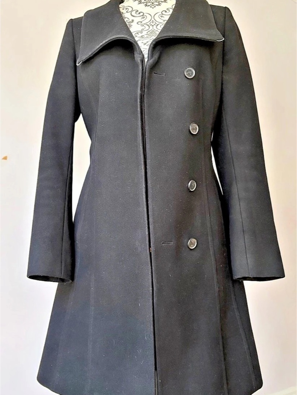 Excellent condition Black Belted High Collar Babaton ‘The Connor Coat Size S - Picture 2 of 9